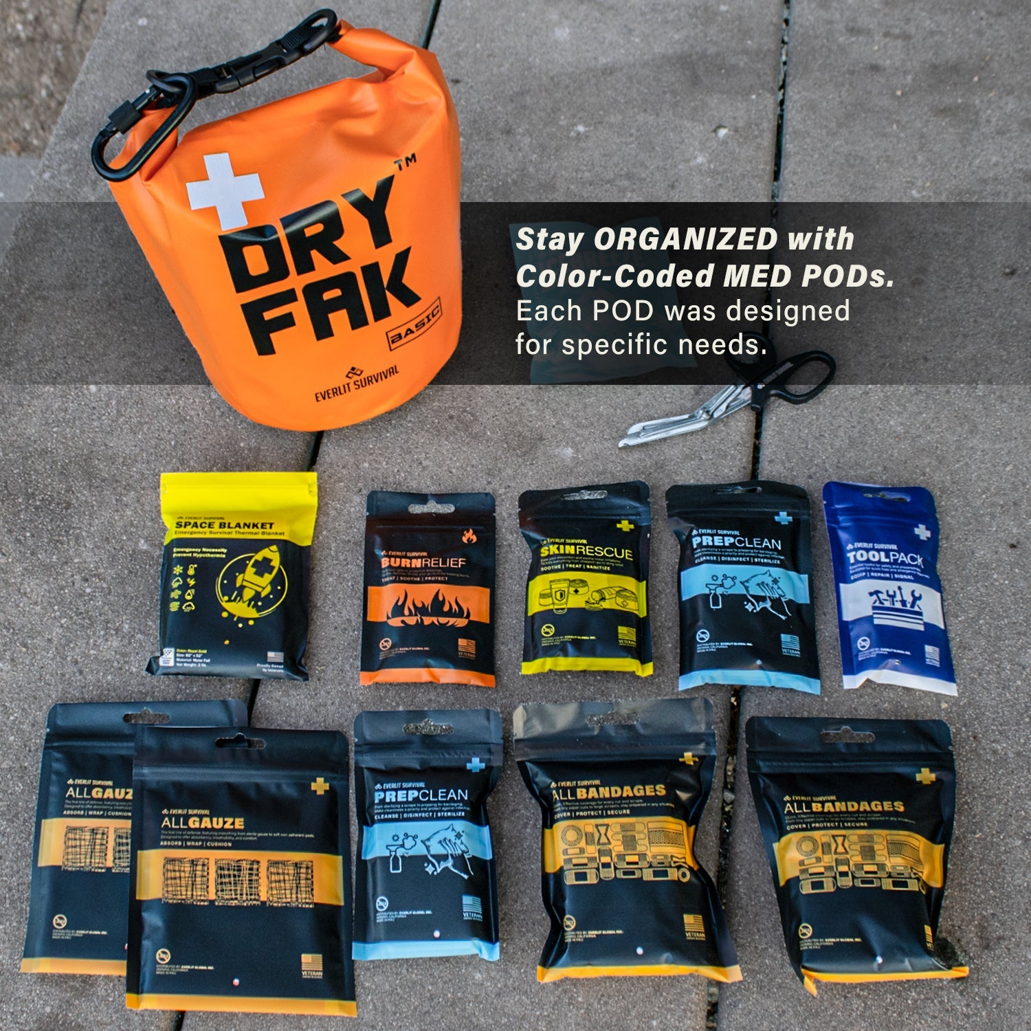 DRY FAK™ WATERPROOF FIRST AID KIT