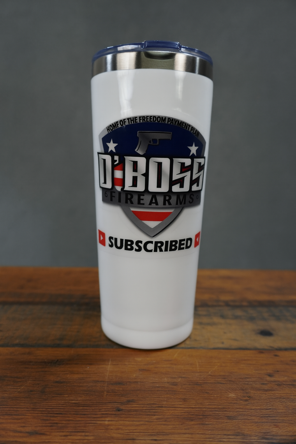 D'Boss White Tumbler
