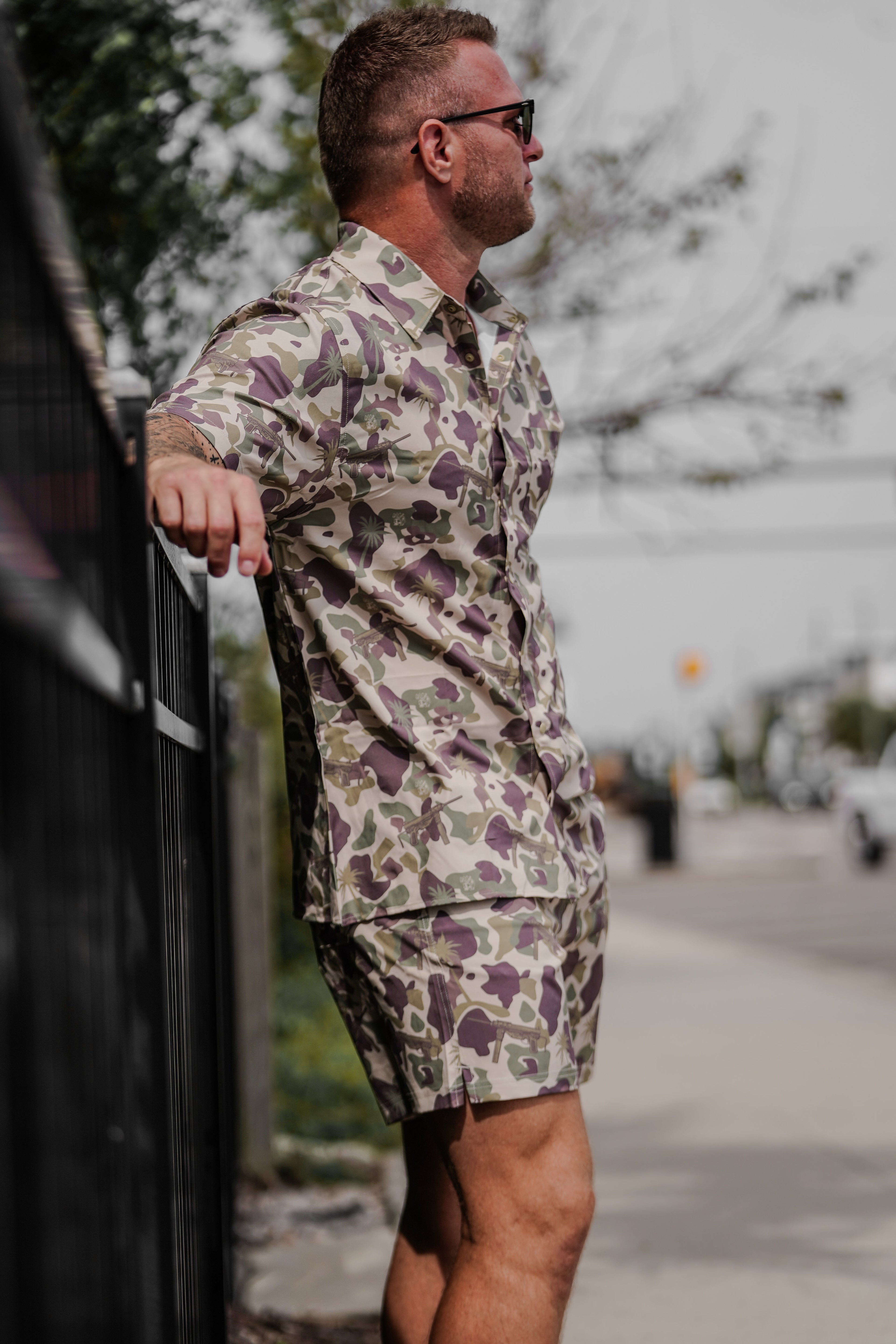 Tropical Frogskin Button-up