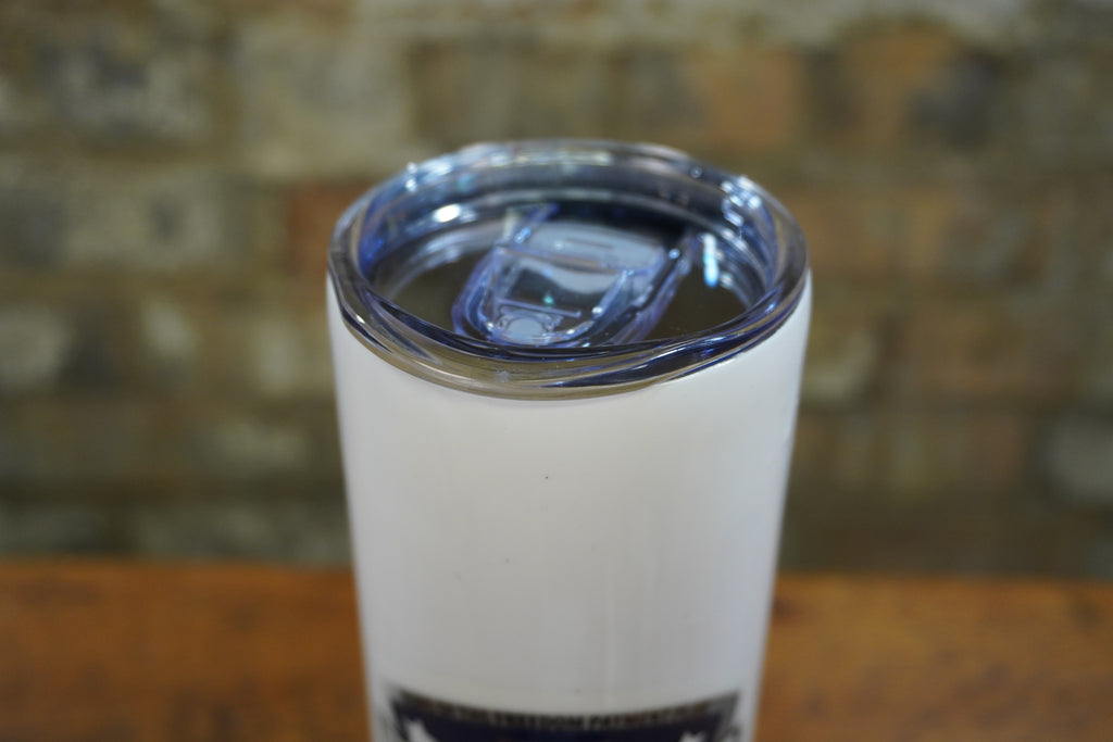 D'Boss White Skinny Tumbler