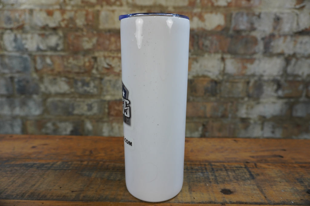 D'Boss White Skinny Tumbler